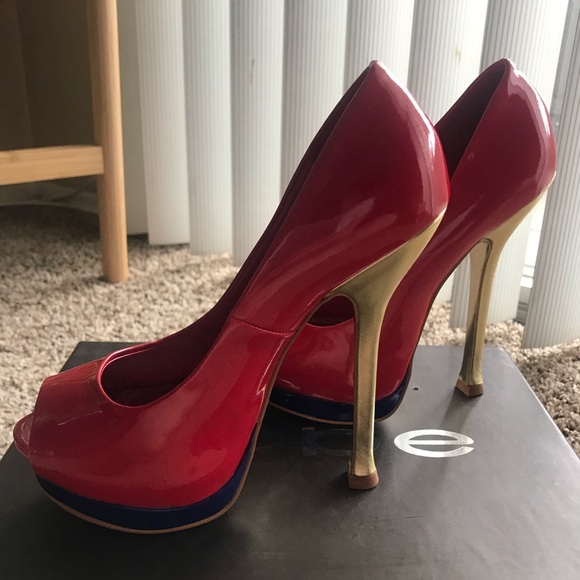 Bebe peep toe pumps heels - Picture 2 of 3